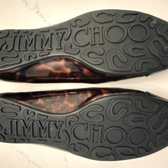 Jimmy Choo Tortoise Shell Flats Size 38 - Picture 7 of 10
